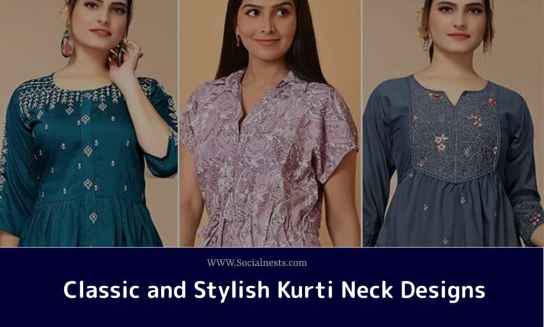 Classic and Stylish Kurti Neck Designs