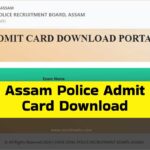 Assam Police Admit Card Download